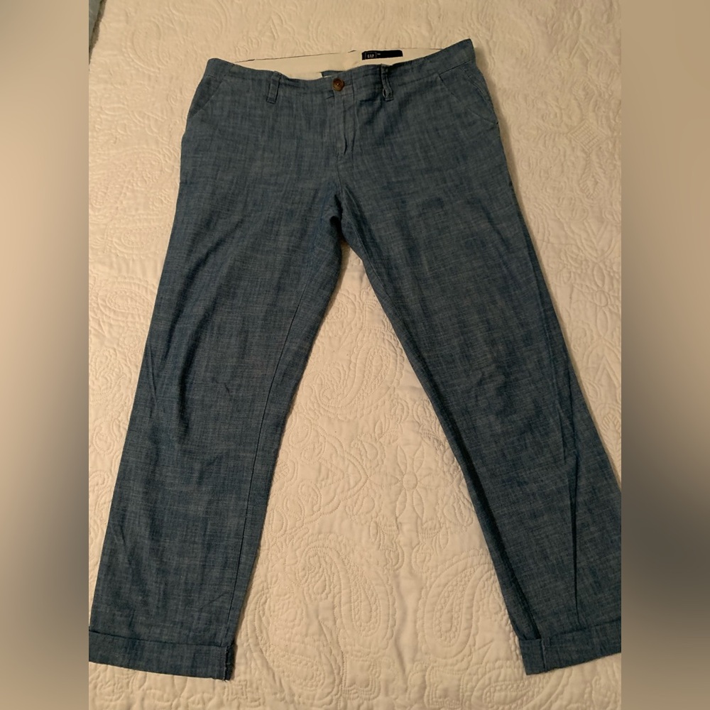 GAP Light Blue Chambray Trousers